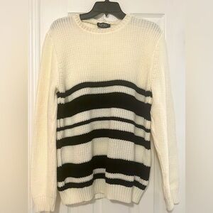 Boohoo Man sweater with stripes and long sleeves